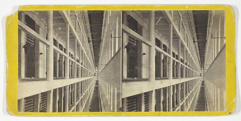 Interior View of the Main Hall of Prison, East Side, which is 6 Stories High, and Contains 600 Cells, No. 4318 from the…