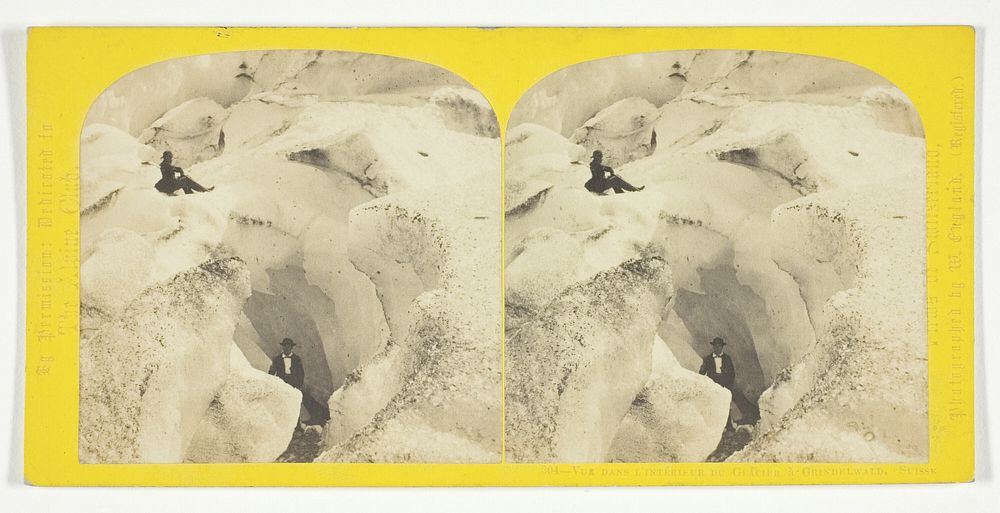 View from the Interior of the Glacier at Grindelwald, Suisse, No. 304 from the series "Views of Switzerland" by William…