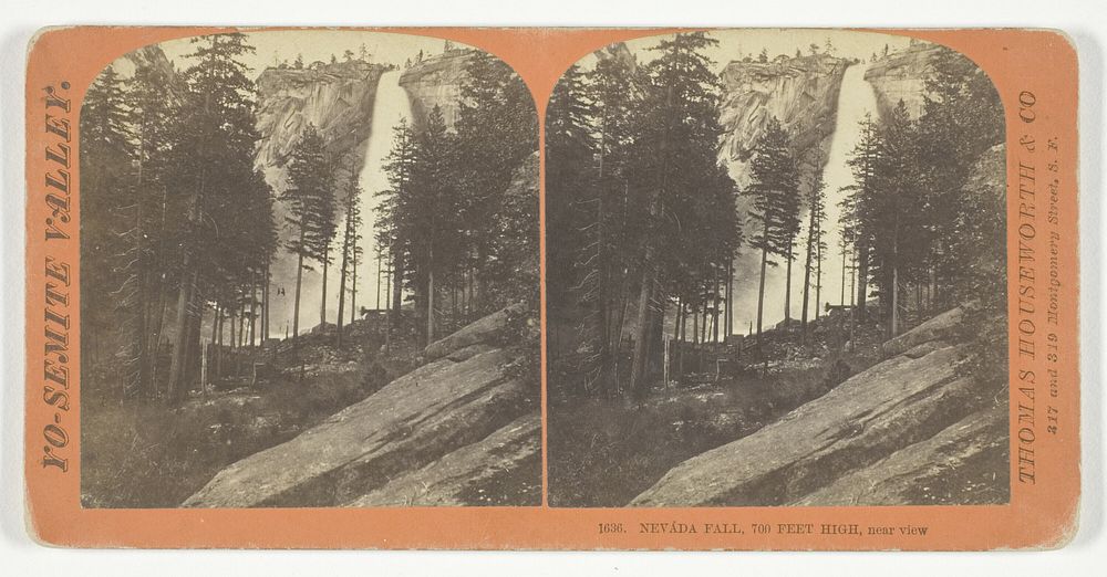 Nevada Fall, 700 Feet High, Near View, No. 1636 from the series "Yosemite Valley" by Thomas Houseworth