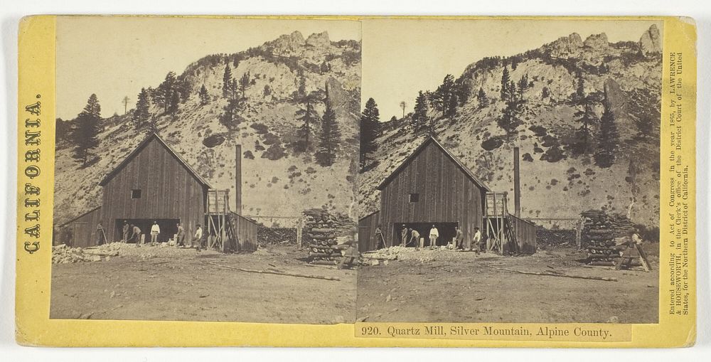 Quartz Mill, Silver Mountain, Alpine County, California, No. 920 from the series "California" by Thomas Houseworth and…
