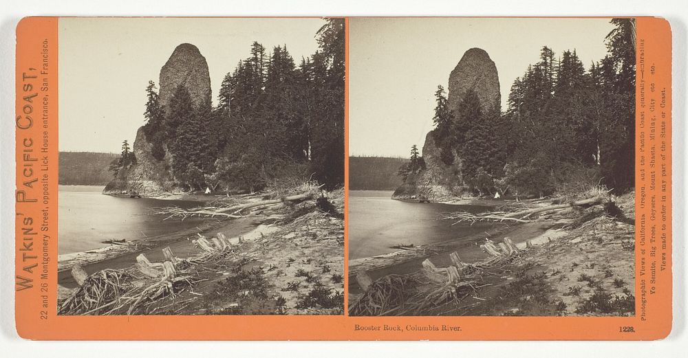 Rooster Rock, Columbia River, No. 1228 from the series "Watkins' Pacific Coast" by Carleton Watkins