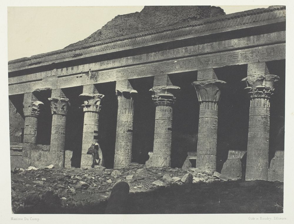 Grand Temple d'Isis à Philoe, Galerie Orientale; Nubie by Maxime Du Camp