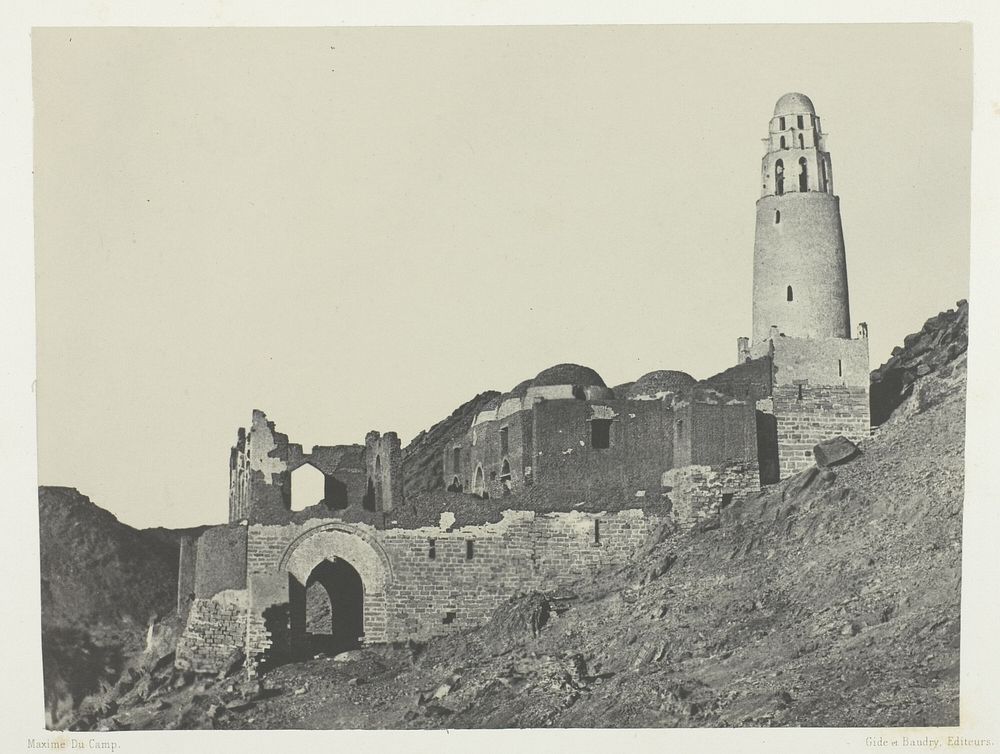 Mosquée de Bellal au Village de Bab; Nubie by Maxime Du Camp