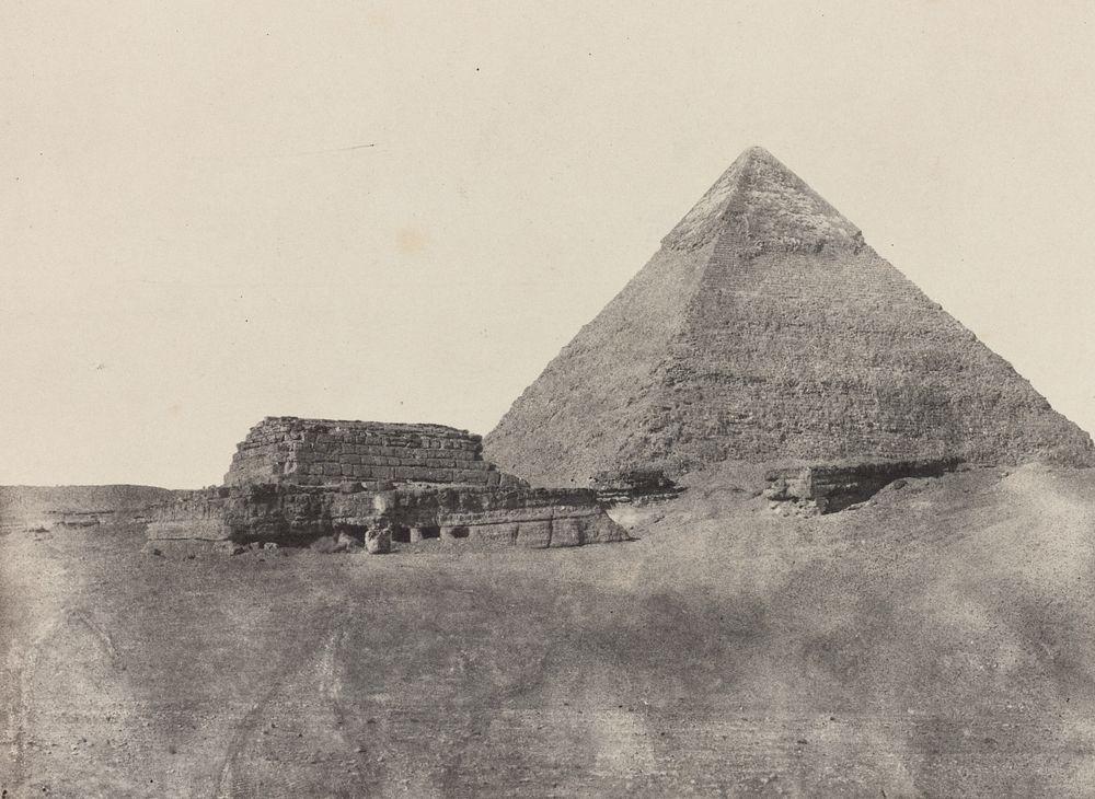 Pyramide de Chéphren, Egypte Moyenne by Maxime Du Camp