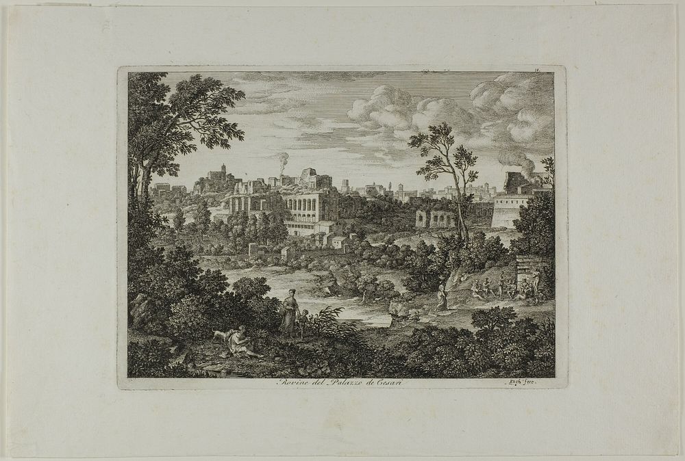 Ruins of the Palace of the Caesars, plate 18 from Die Römische Ansichten by Joseph Anton Koch