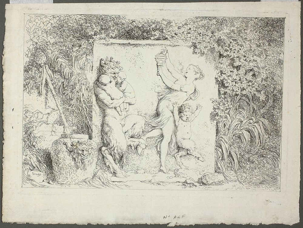Satyrs Family, from Bacchanales, or Satyrs' Games by Jean Honoré Fragonard