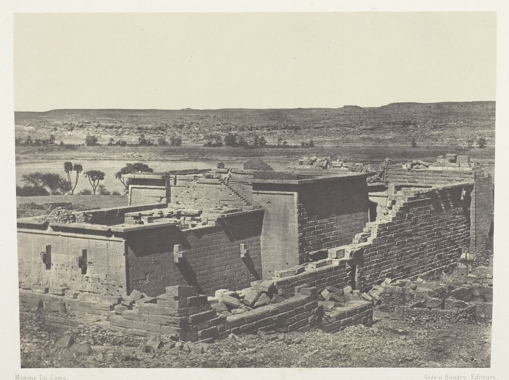 Kalabscheh, Vue Générale du Temple de Kalabscheh (Talmis); Nubie by Maxime Du Camp