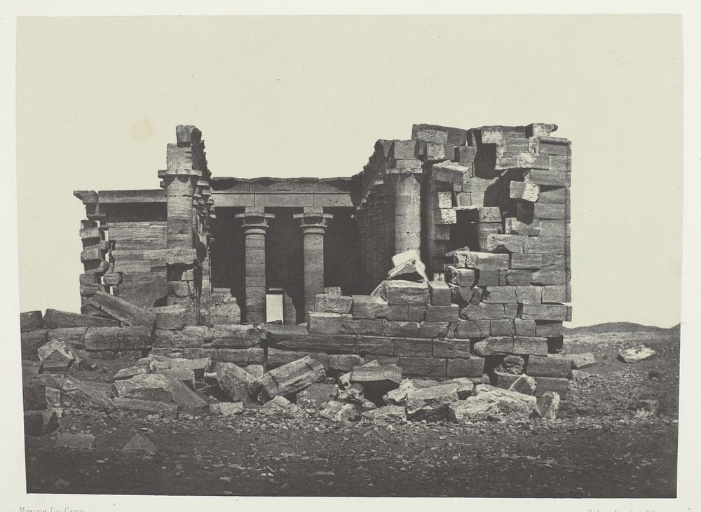 Temple De Maharakkah (Hièra Sycaminos Des Grecs); Nubie by Maxime Du Camp