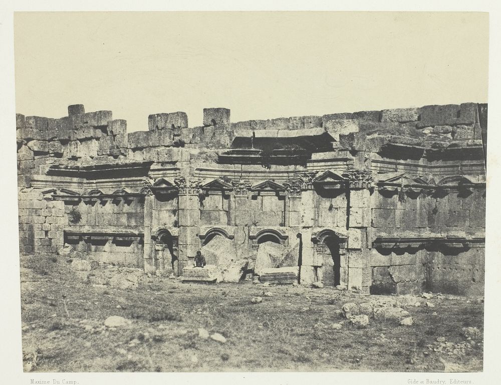 Baalbeck, Intérieur De L'Enceinte Des Temples Du Soleil Et De Jupiter; Syrie by Maxime Du Camp