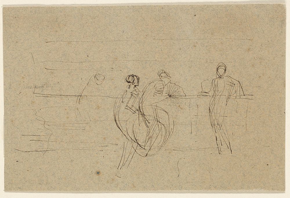 Figures by a Railing by James McNeill Whistler