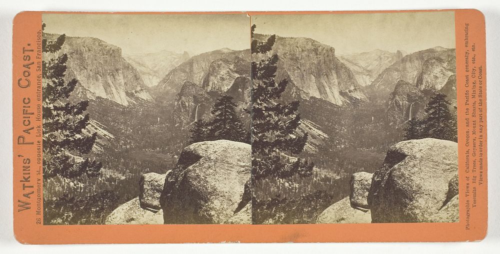 The Yosemite Valley, form the Mariposa Trail, from the series "Watkins' Pacific Coast" by Carleton Watkins