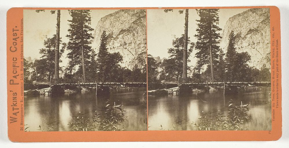 The Bridge, Yosemite, from the series "Watkins' Pacific Coast" by Carleton Watkins