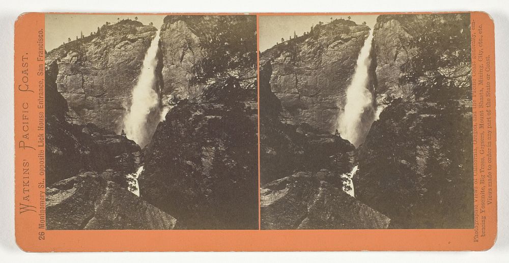 Yosemite Falls, 2630 ft., from the series "Watkins' Pacific Coast" by Carleton Watkins