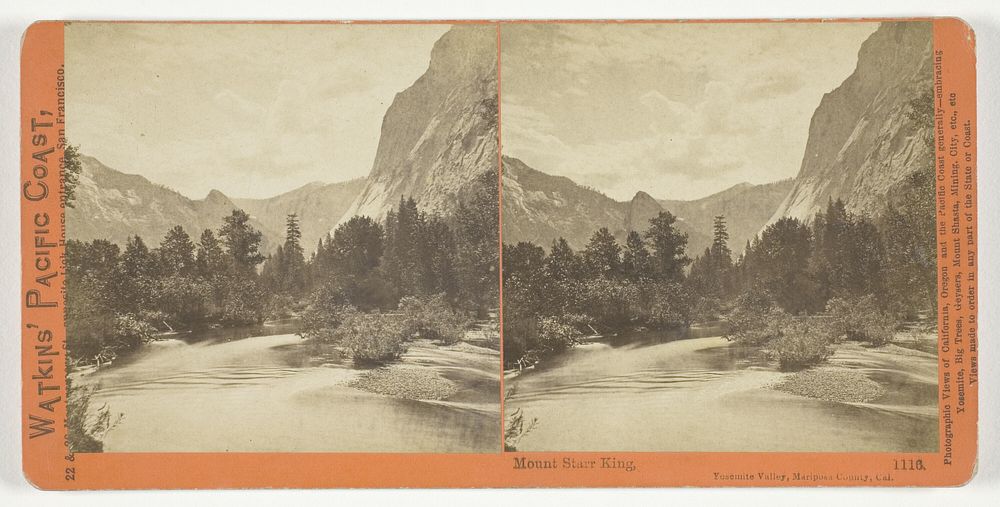 Mount Starr King, Yosemite Valley, Mariposa County, Cal., No. 1116 from the series "Watkins' Pacific Coast" by Carleton…