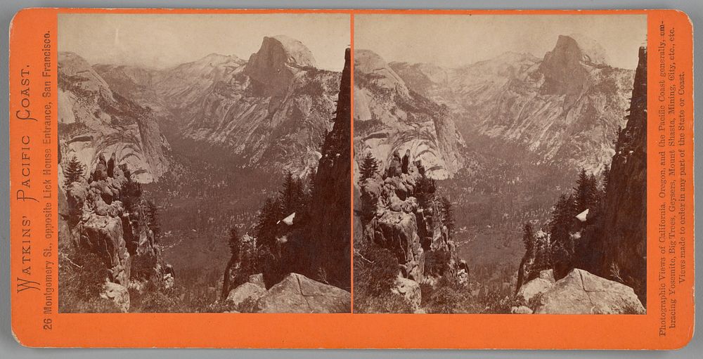 The Domes from Moran Point, Yosemite, from the series "Watkins' Pacific Coast" by Carleton Watkins