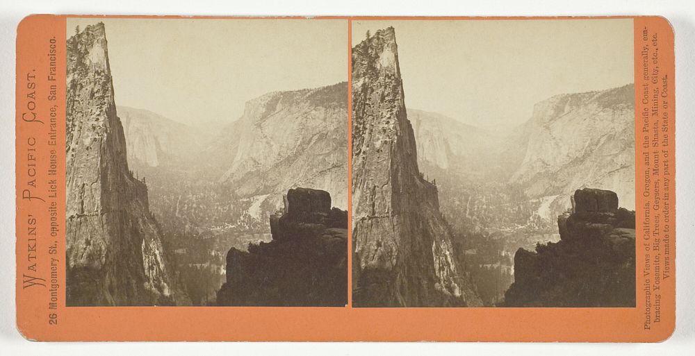 Looking Down the Valley from Union Point, Yosemite, from the series "Watkins' Pacific Coast" by Carleton Watkins
