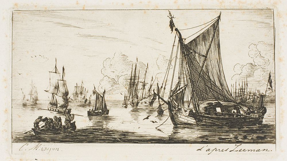 South Sea Fishers by Charles Meryon
