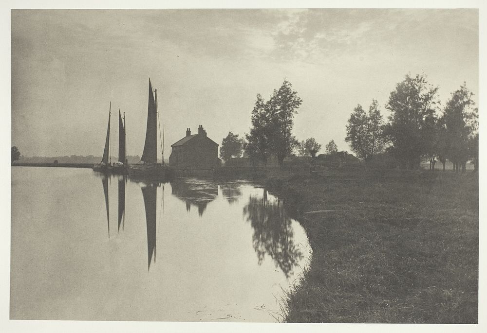 Cantley: Wherries Waiting for the Turn of the Tide by Peter Henry Emerson
