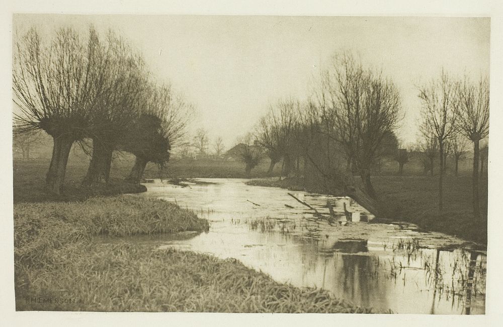 A Backwater on the Lea by Peter Henry Emerson