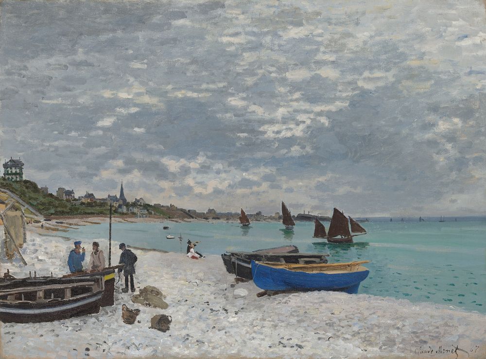 The Beach at Sainte-Adresse by Claude Monet