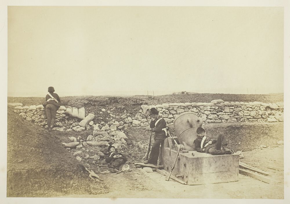 A Quiet Day in the Mortar Battery by Roger Fenton