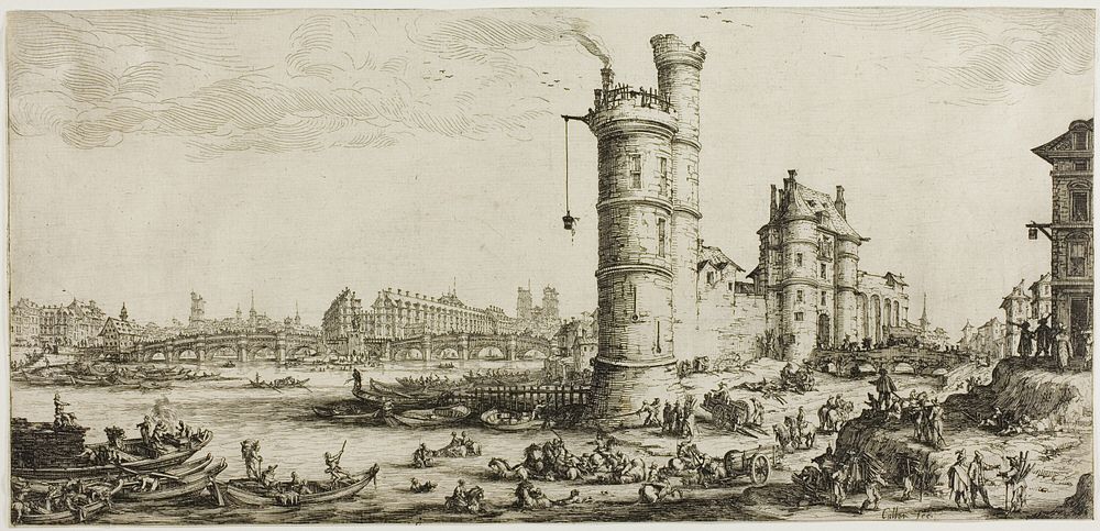 View of the Pont Neuf by Jacques Callot
