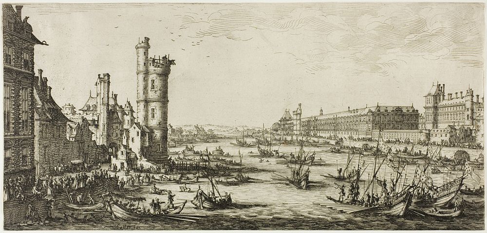 View of the Louvre by Jacques Callot