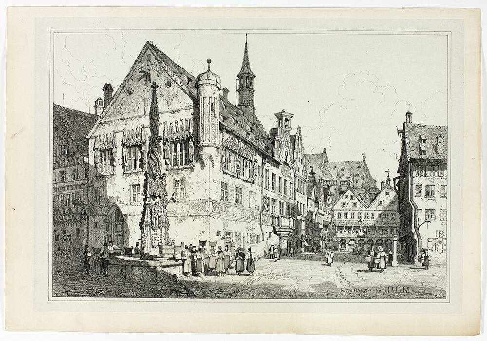 Rath Haus, Ulm by Samuel Prout