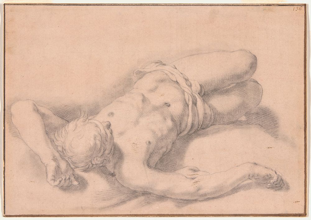 Study of a Nude Man by Abraham Bloemaert