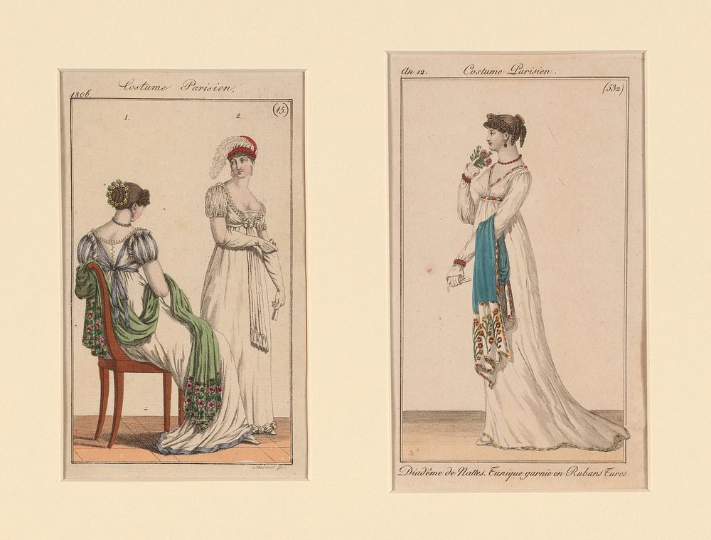 "Costume Parisien" Fashion Plates from Journal des Dames et Des Modes and Costume Parisien (The Journal of Ladies and…
