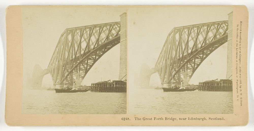 The Great Forth Bridge, Near Edinburgh, Scotland by Benjamin West Kilburn