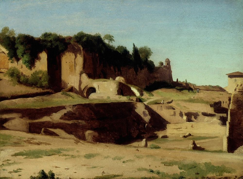 The Imperial Palace on the Palatine, Rome by Paul Flandrin