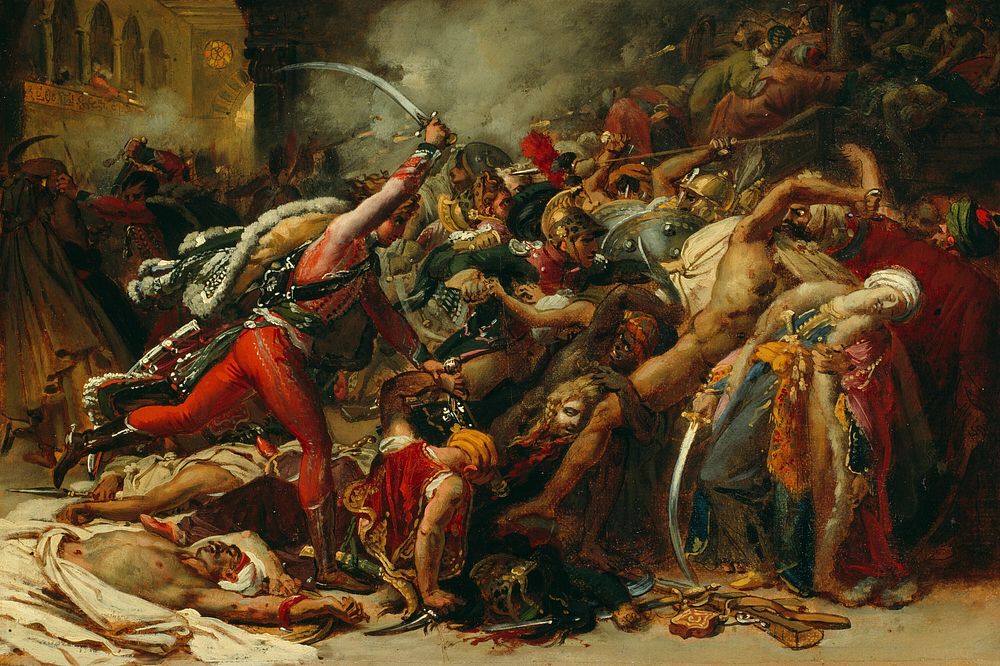 Sketch for The Revolt of Cairo by Anne-Louis Girodet de Roussy-Trioson