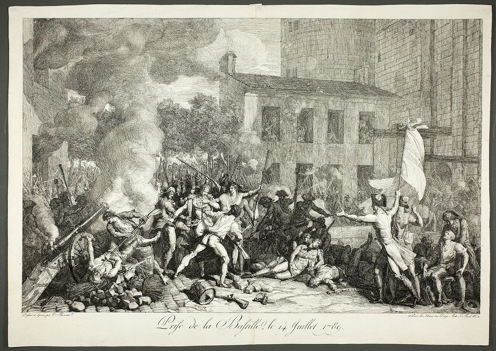 Capturing the Bastille, July 14, 1789 by Charles Thévenin