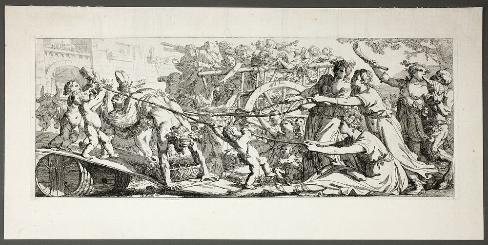 Return from the Vineyards, plate three of four from Le Travaux de la Vendange by Joseph Marie Vien, I