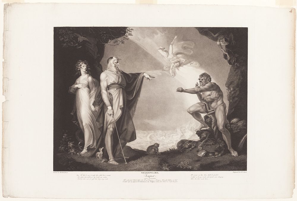 Prospero, Miranda, Caliban and Ariel by Jean Pierre Simon