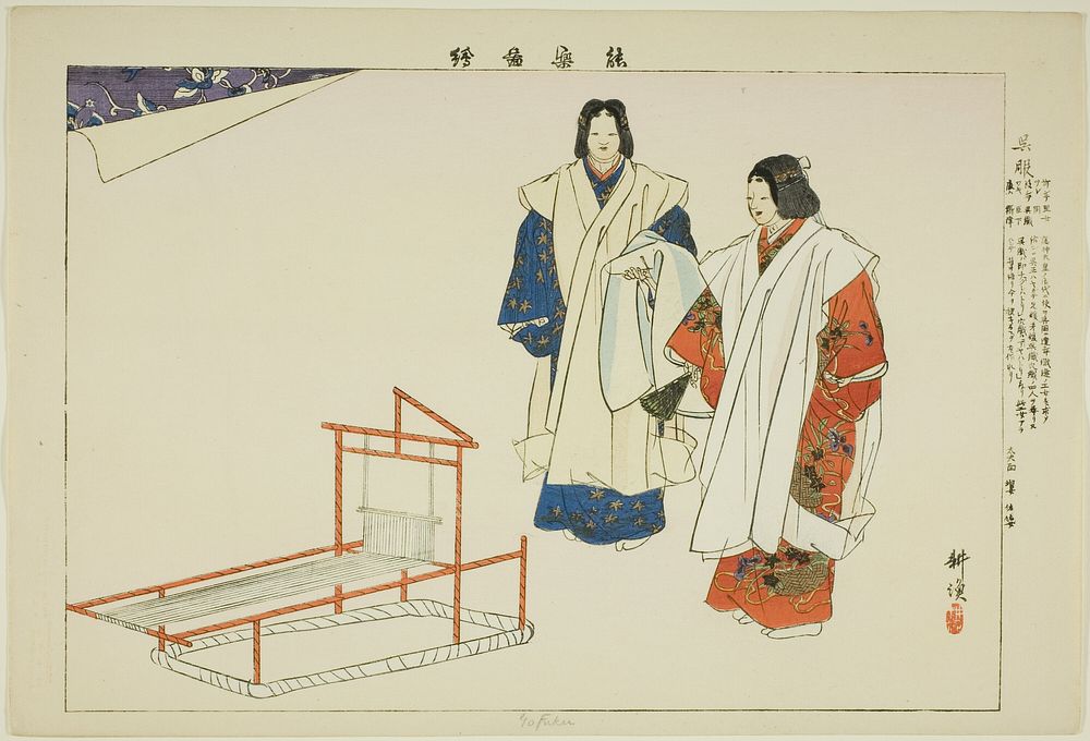 Yofuku, from the series "Pictures of No Performances (Nogaku Zue)" by Tsukioka Kôgyo