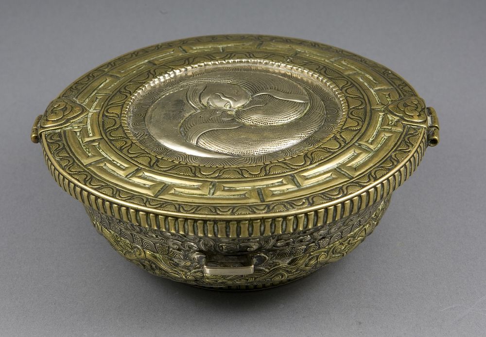 Teacup or Offering Bowl Container with "Wheel of Joy" Motif