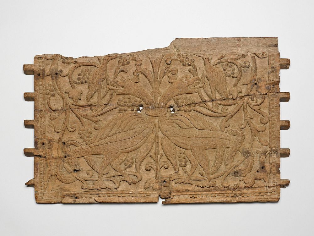 Carved Panel with Mythical Birds