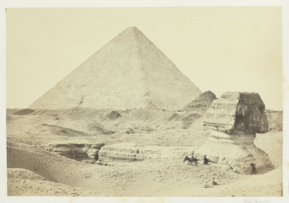 The Sphynx and the Great Pyramid, Geezeh by Francis Frith