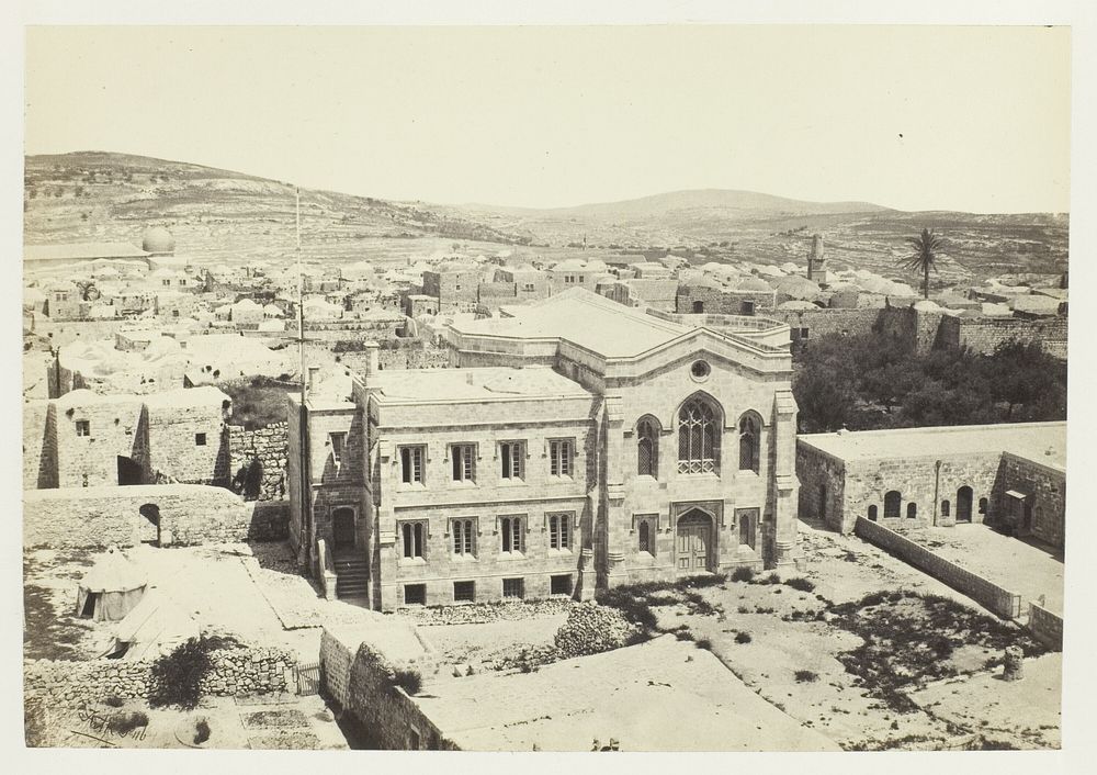 The New English Church from the Tower of Hippicus, Jerusalem by Francis Frith