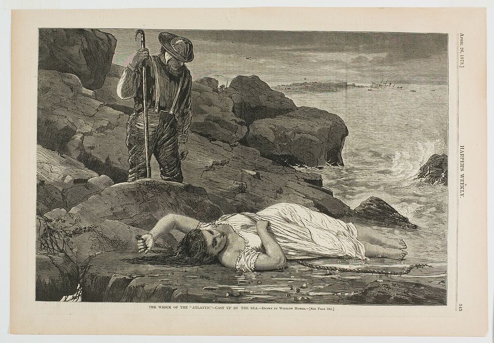 The Wreck of the "Atlantic"—Cast Up by the Sea by Winslow Homer