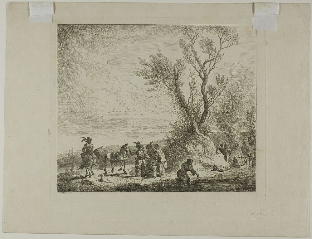 Wayfarer's Camp by Christian Wilhelm Ernst Dietrich