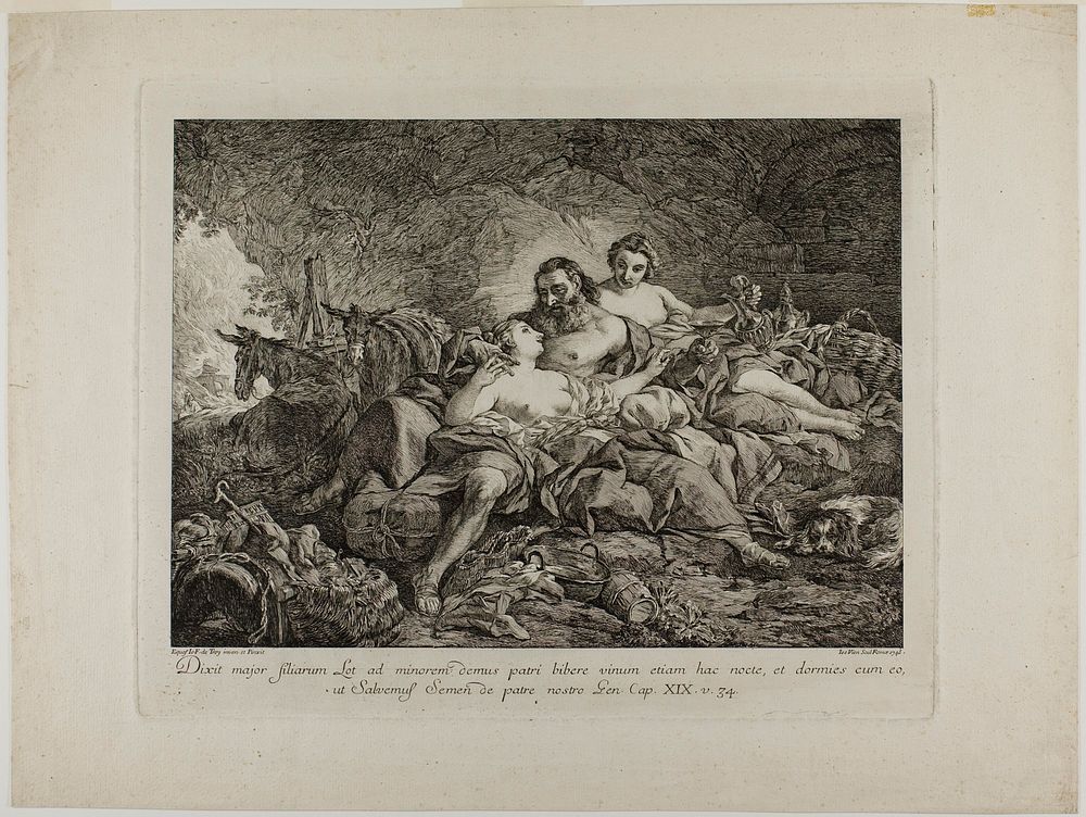 Lot and His Daughters by Joseph Marie Vien, I