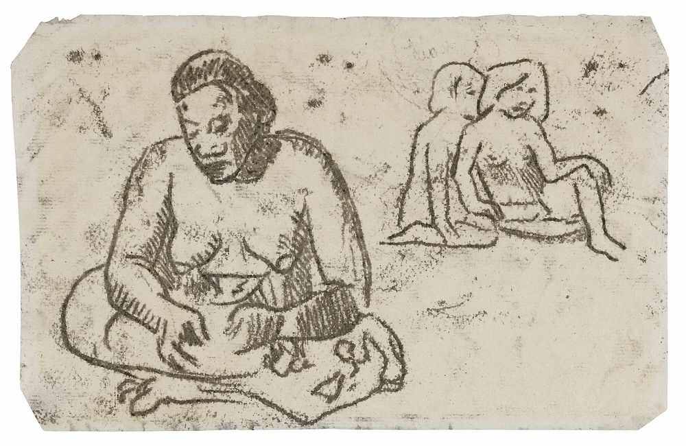 Seated Female (related to the painting Sister of Charity) by Paul Gauguin