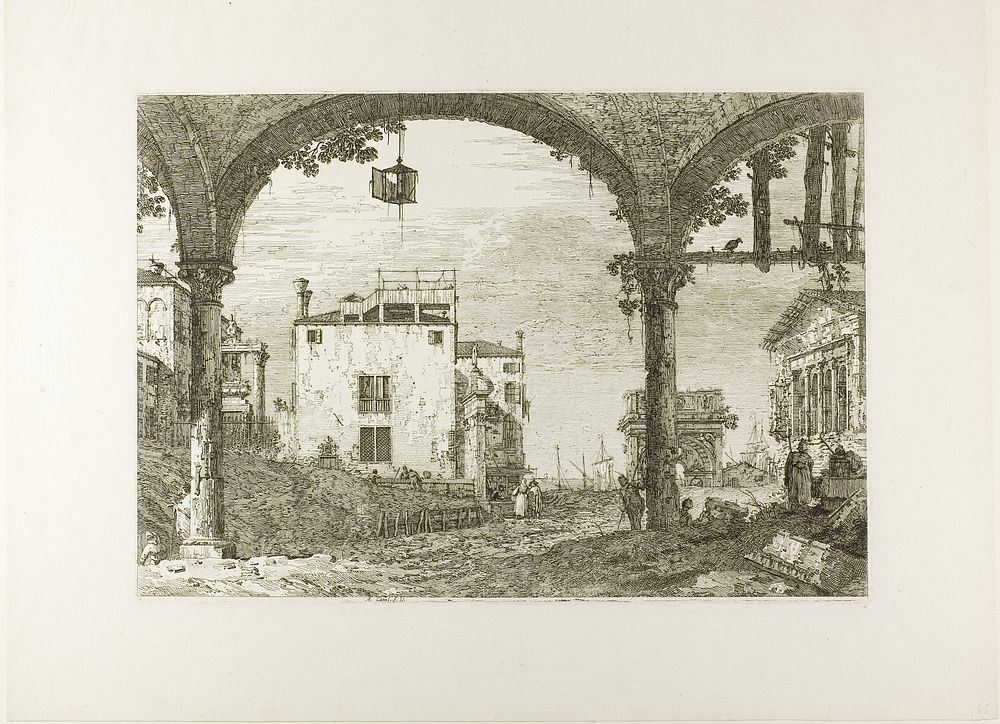 The Portico with the Lantern, from Vedute by Canaletto