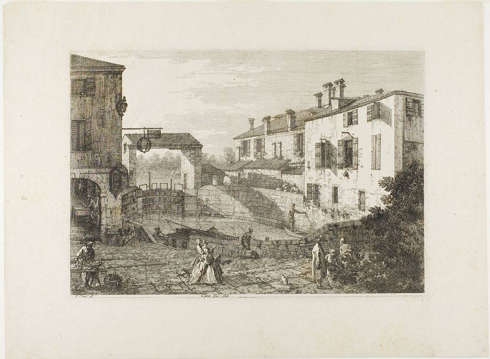 Le Porte Del Dolo, from Vedute by Canaletto