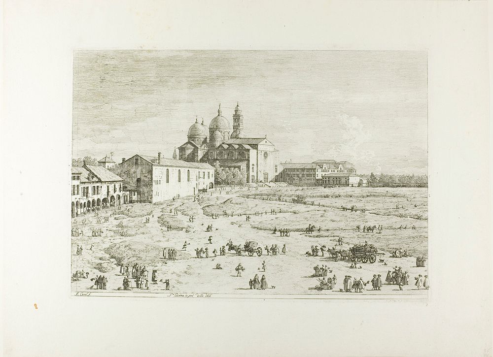 S. Giustina in prà della Vale, from Vedute by Canaletto