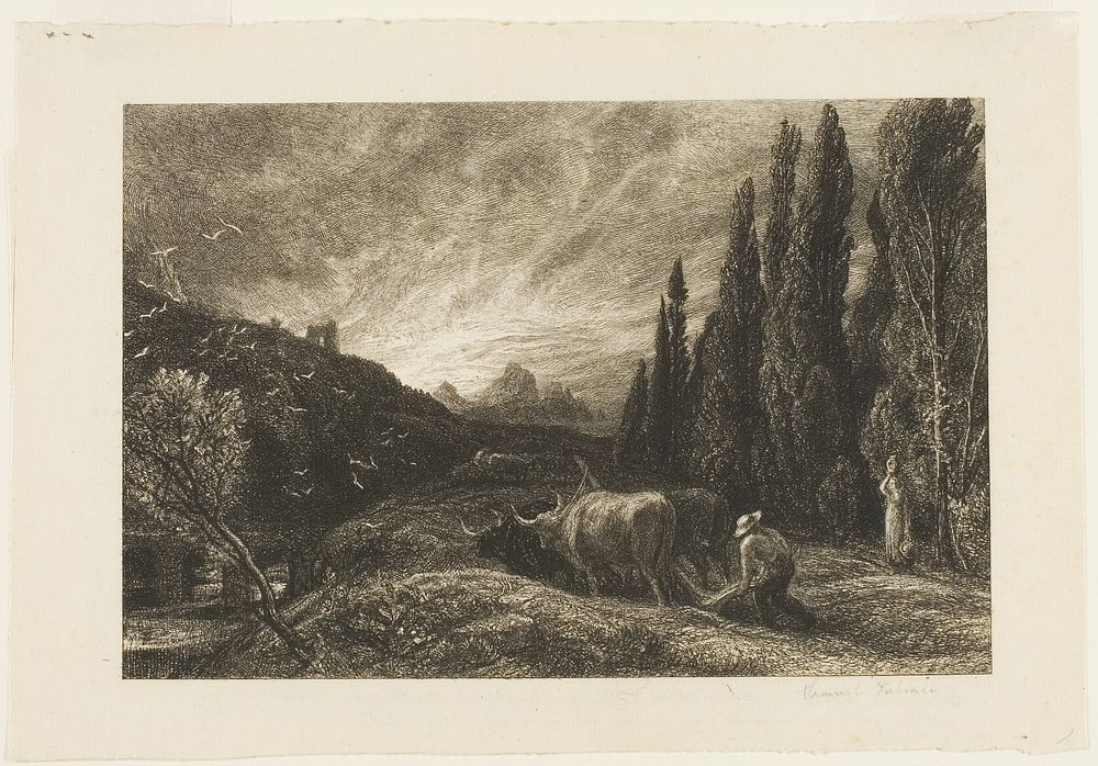 The Early Ploughman by Samuel Palmer