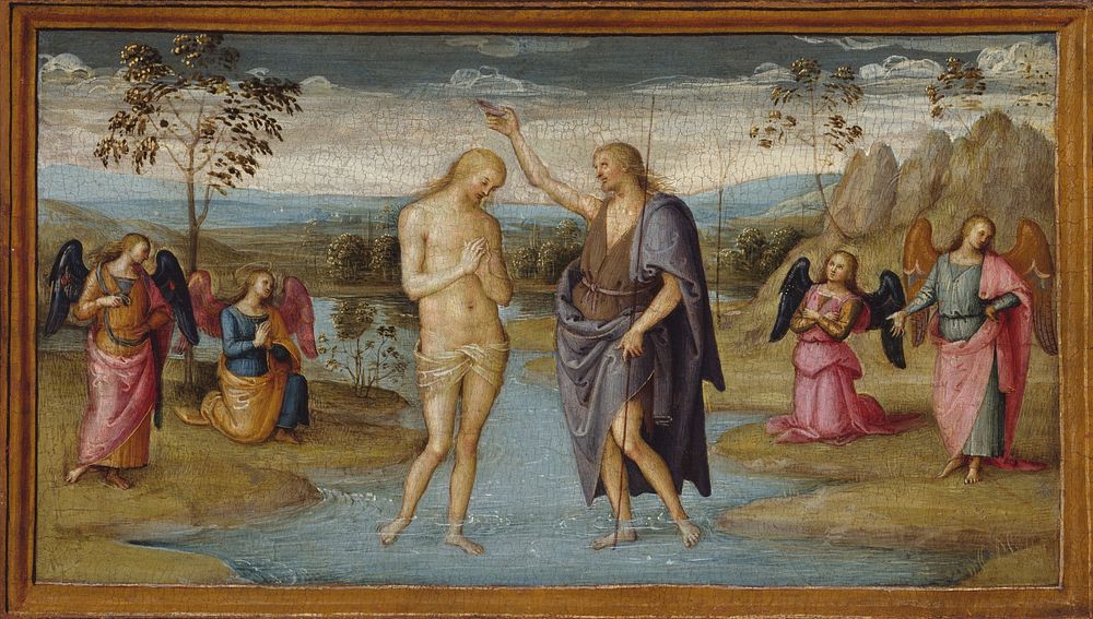 The Baptism of Christ by Perugino